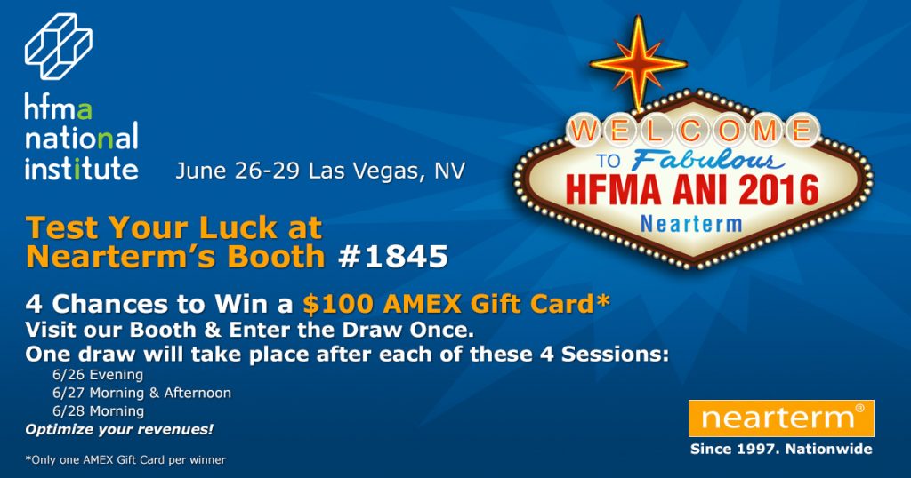 See You at the HFMA ANI Las Vegas 2016? Booth1845